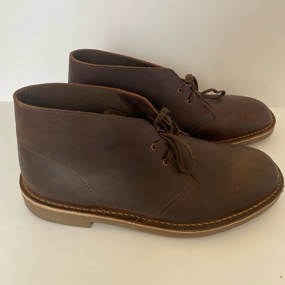 Clarks Bushacre 2 Men’s Chukka Boots – Brown Leather, US Size 11 M